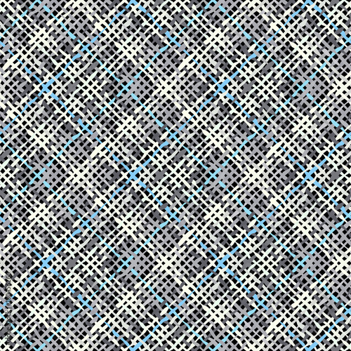 Seamless background pattern. Imitation of a texture of rough canvas painted with plaid.