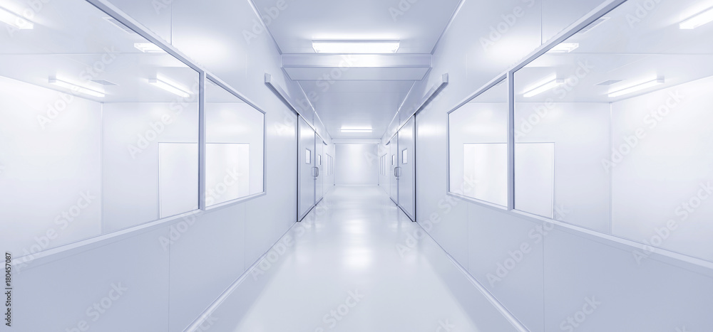 modern interior science laboratory or factory or hospital background in  monotone Stock Illustration | Adobe Stock