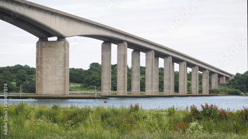 Obraz na plátně Road bridge over the River Orwell, Suffolk, UK