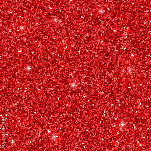 Red glitter texture, seamless pattern. Vector