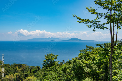view of verde island and luzon from mindoro in the philippines photo
