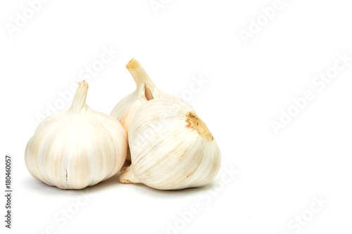 Garlics isolated on white