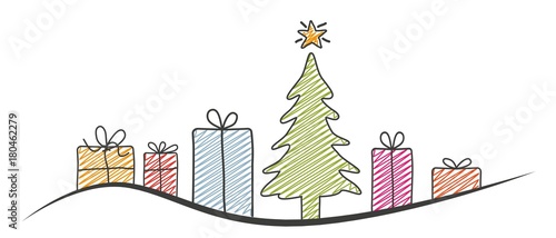 Weihnachtskarte bunt