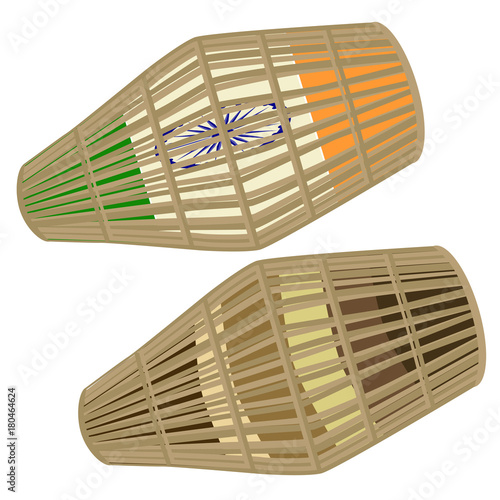 Vector illustration of indian drum khol