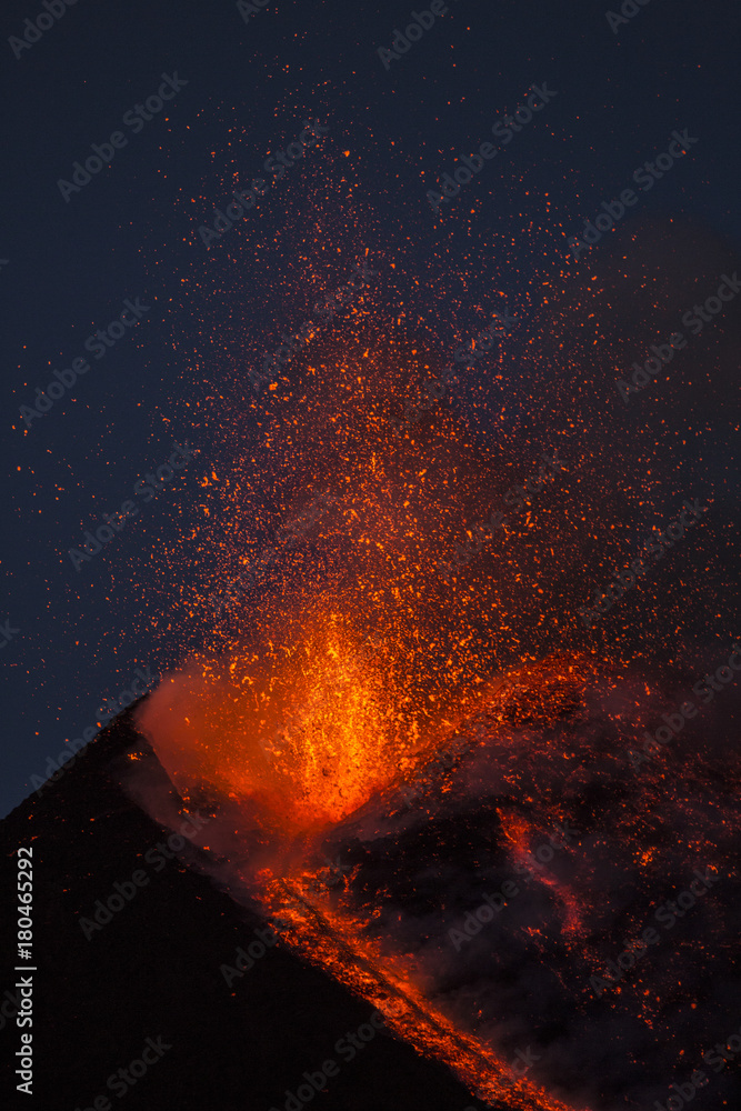 Eruption of Etna Volcano in Sicily,Italy Eruption of Etna Volcano in Sicily,Italy