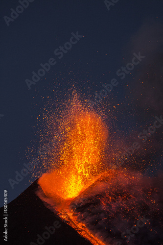 Eruption of Etna Volcano in Sicily,Italy photo