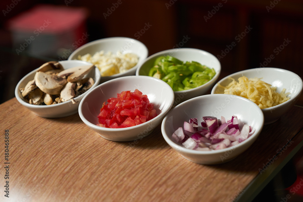 Fresh chopped vegetables Fresh chopped vegetables