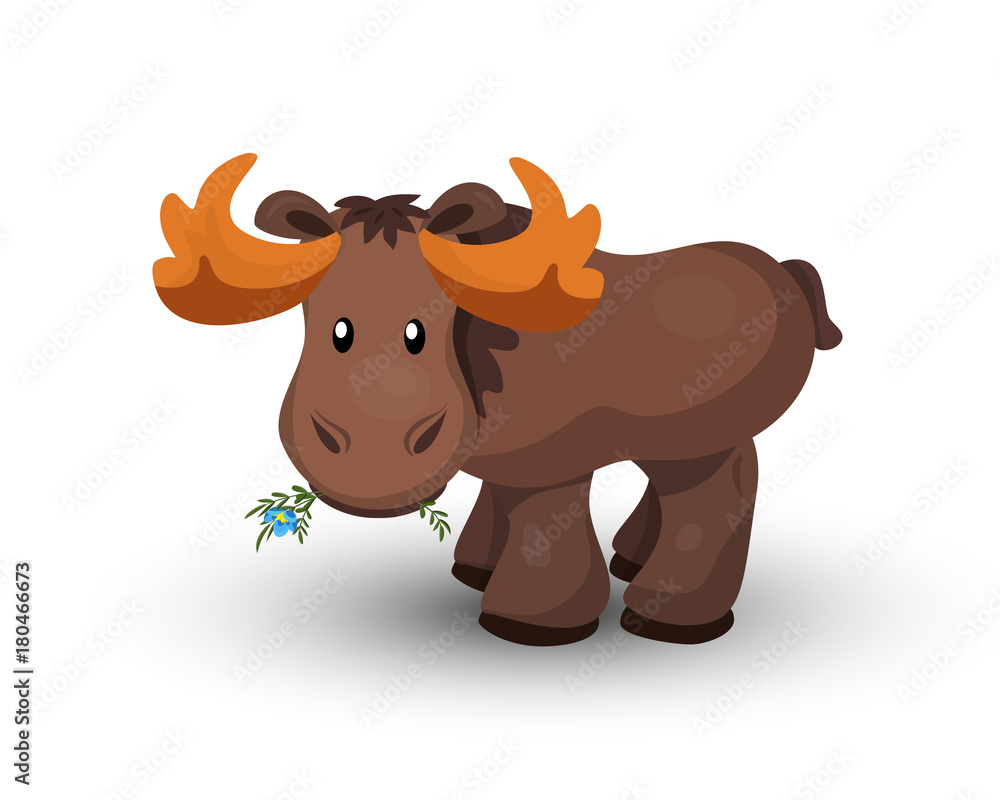 Fototapeta premium Vector illustration of moose