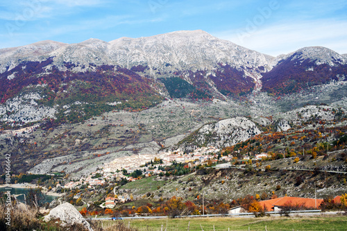 Alfedena, a little town among the Marsicano massif in the Nationa Park of Abruzzo, Italy photo