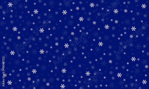 Small snowflakes pattern. Blue background.