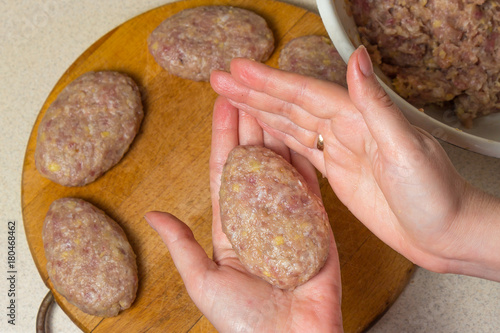 Cooking ground beef patties from home