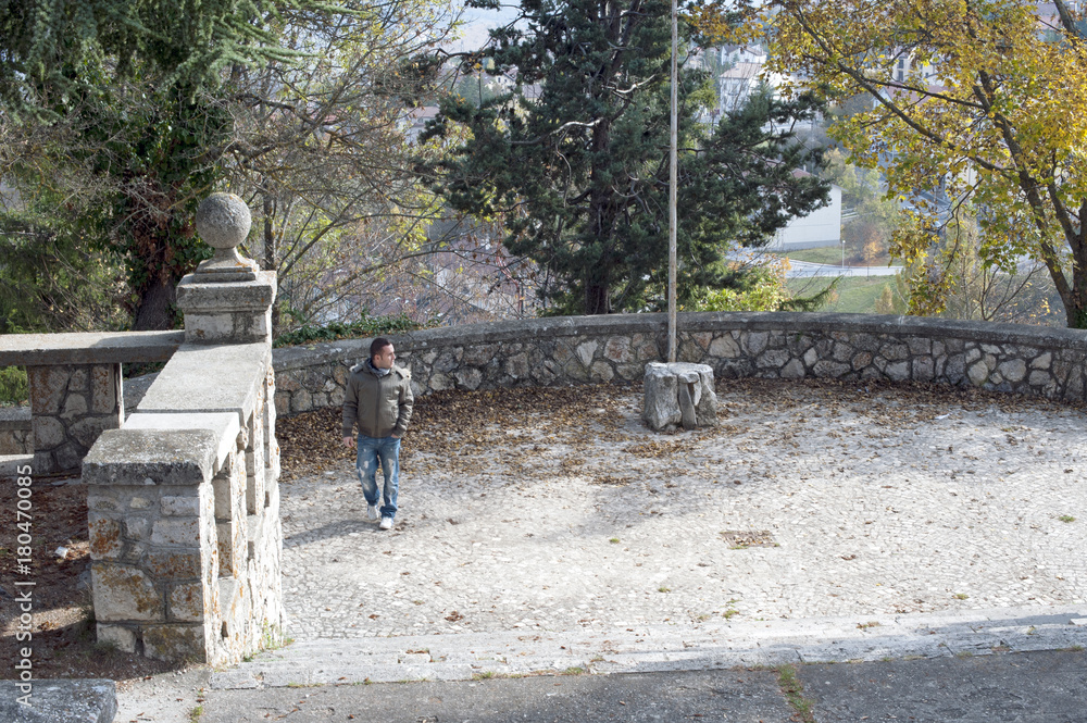 Pescocostanzo: an ancient hamlet between large pastures in a basin at the slopes of Mount Calvario at 1,400 meters high. Abruzzo, Italy Pescocostanzo: an ancient hamlet between large pastures in a basin at the slopes of Mount Calvario at 1,400 meters high. Abruzzo, Italy