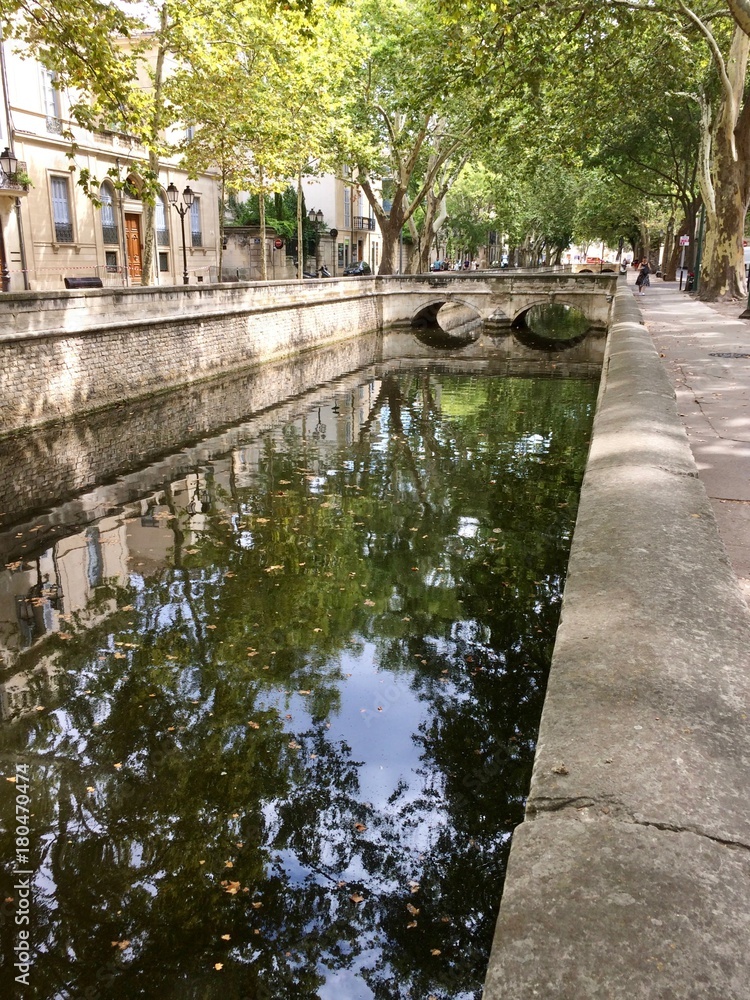 old canal in summertime