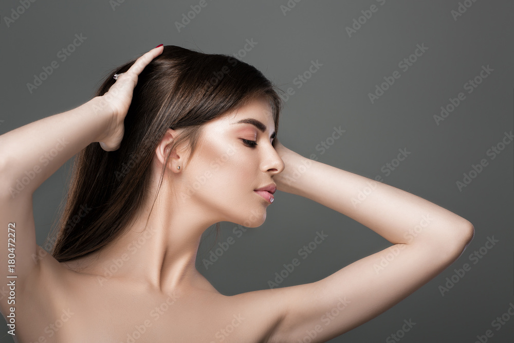 woman with perfect skin and natural make-up woman with perfect skin and natural make-up