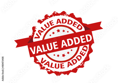 Value added stamp. Sign.Vector design