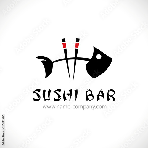 logo sushi bar restaurant japonais asiatique 