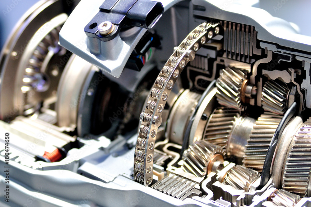 Cross section of an automatic transmission. Cross section of an automatic transmission.