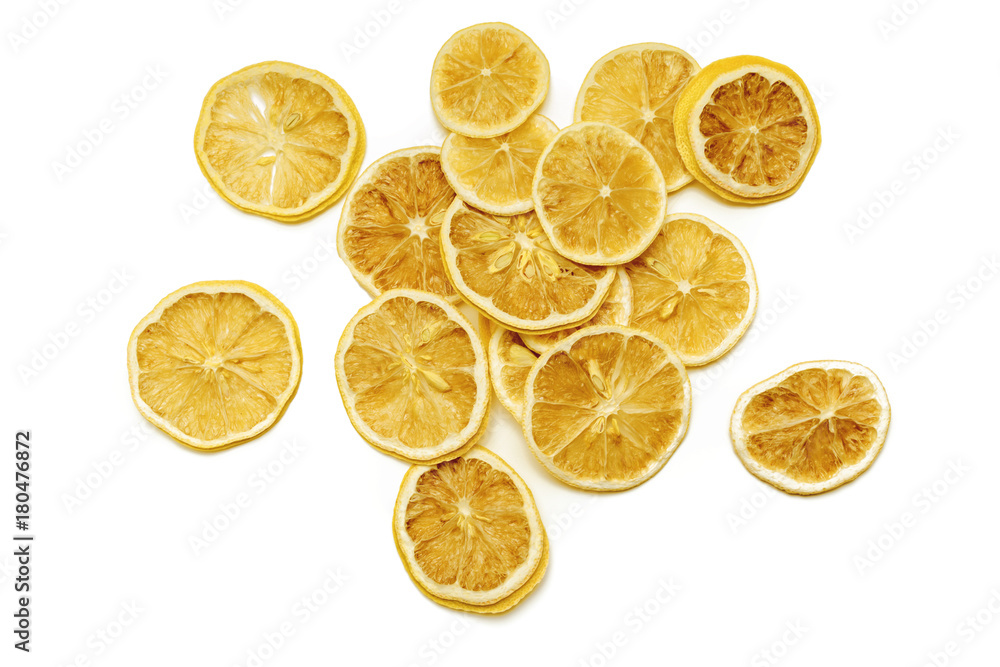 dried citrus fruit isolated on white
