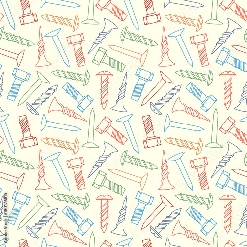 Nail and screw color pattern