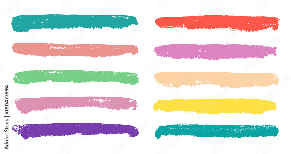 Retro pastel color soft spot stripes set. Brush hand painting vector stroke design element watercolor texture. Drawing stripe colorful grunge background. Retro pastel color soft spot stripes set. Brush hand painting vector stroke design element watercolor texture. Drawing stripe colorful grunge background.