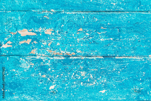 Old beach wood background - Shabby vintage blue color wooden textured planks. Rustic surface with old natural pattern