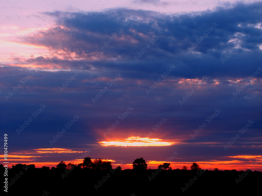 Obraz premium Wisconsin Countryside Sunset