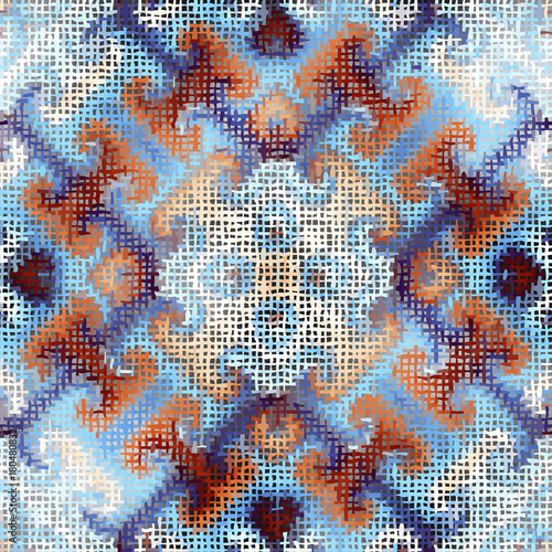 Seamless background pattern. Imitation of a texture of rough canvas painted with paint.