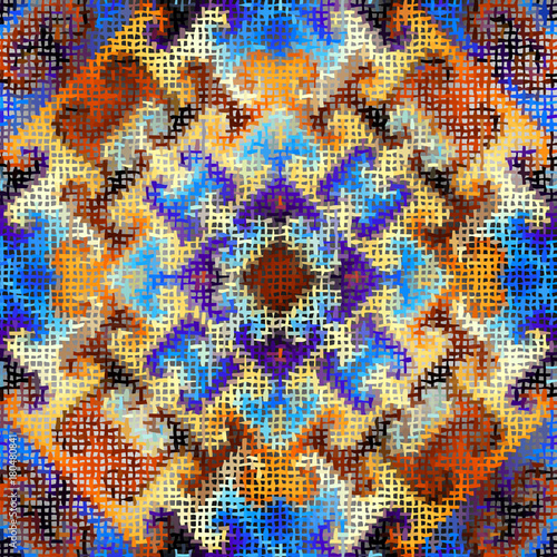 Seamless background pattern. Imitation of a texture of rough canvas painted with paint.