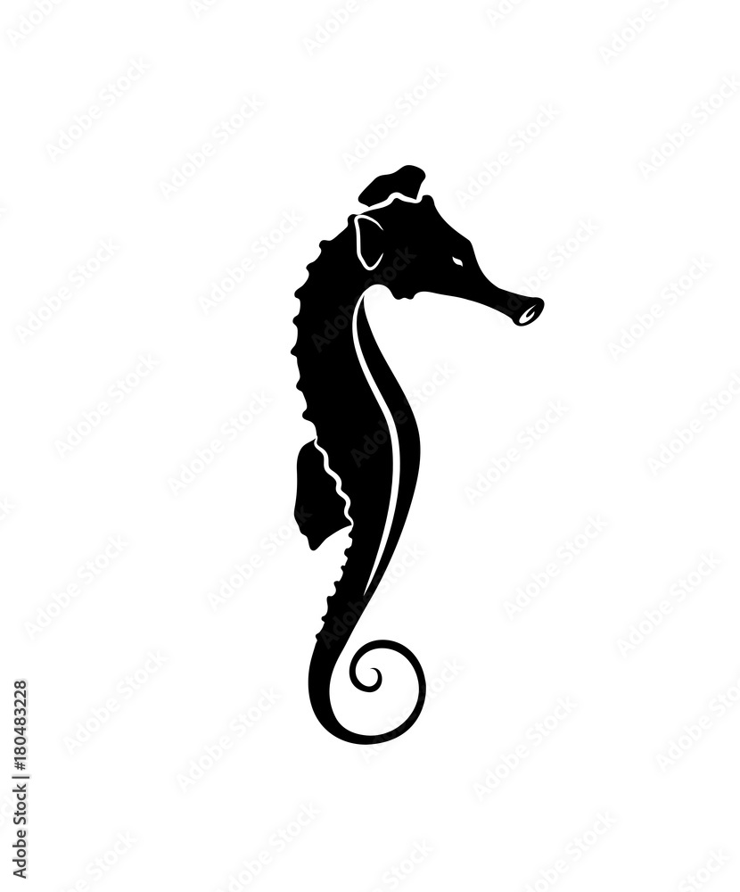 Sea Horse Silhouette Vector Sea Horse Silhouette Vector