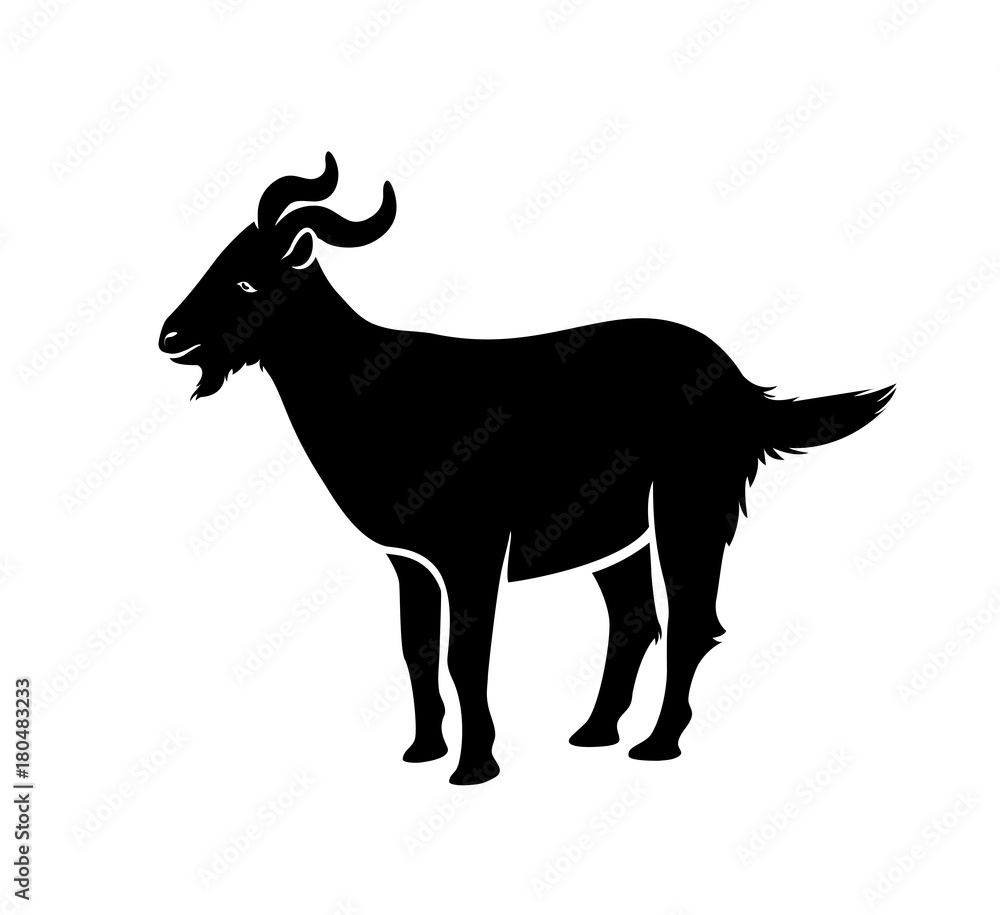 Goat Silhouette Vector Goat Silhouette Vector