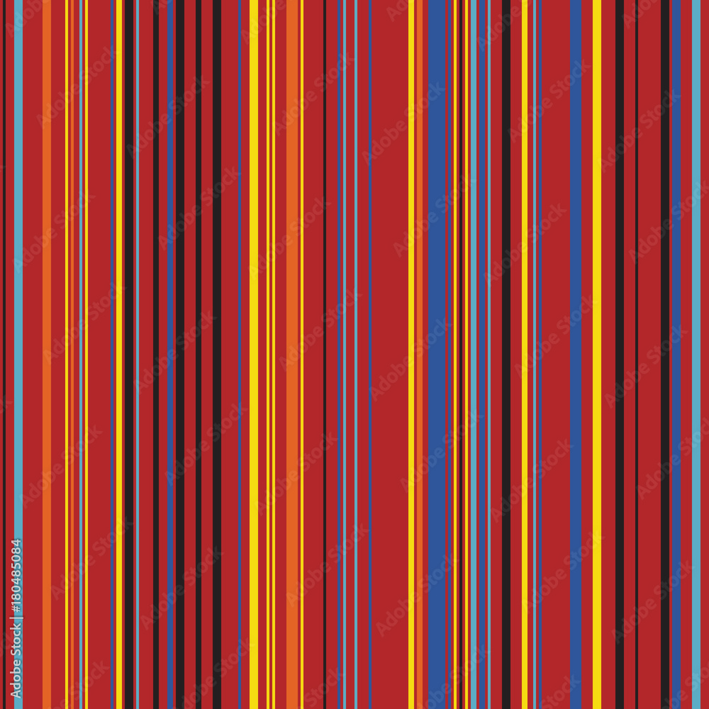 Obraz premium Retro Color Straight Vertical Variable Width Stripes