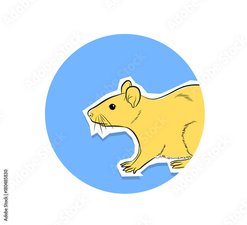 Comic Mouse Vector Illustration