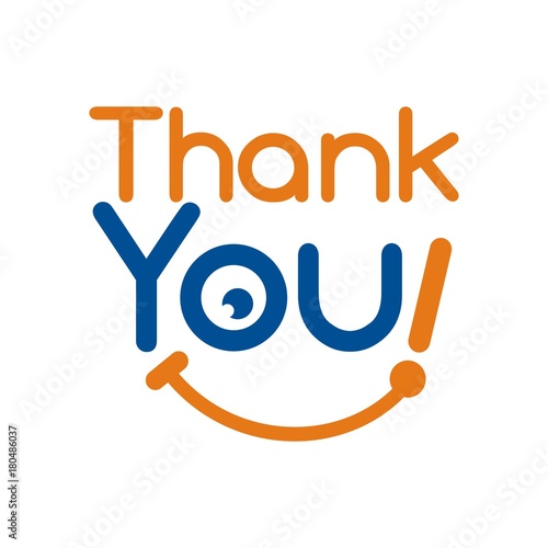 Thank you logo design template vector illustration