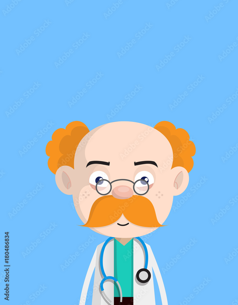 Worried Old Cartoon Rectal Surgeon Face Expression Worried Old Cartoon Rectal Surgeon Face Expression