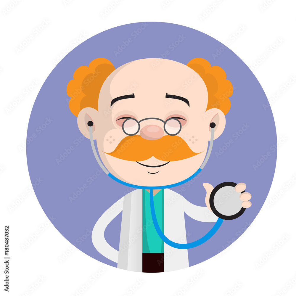 Smiling Doctor Holding a Stethosope Vector Smiling Doctor Holding a Stethosope Vector