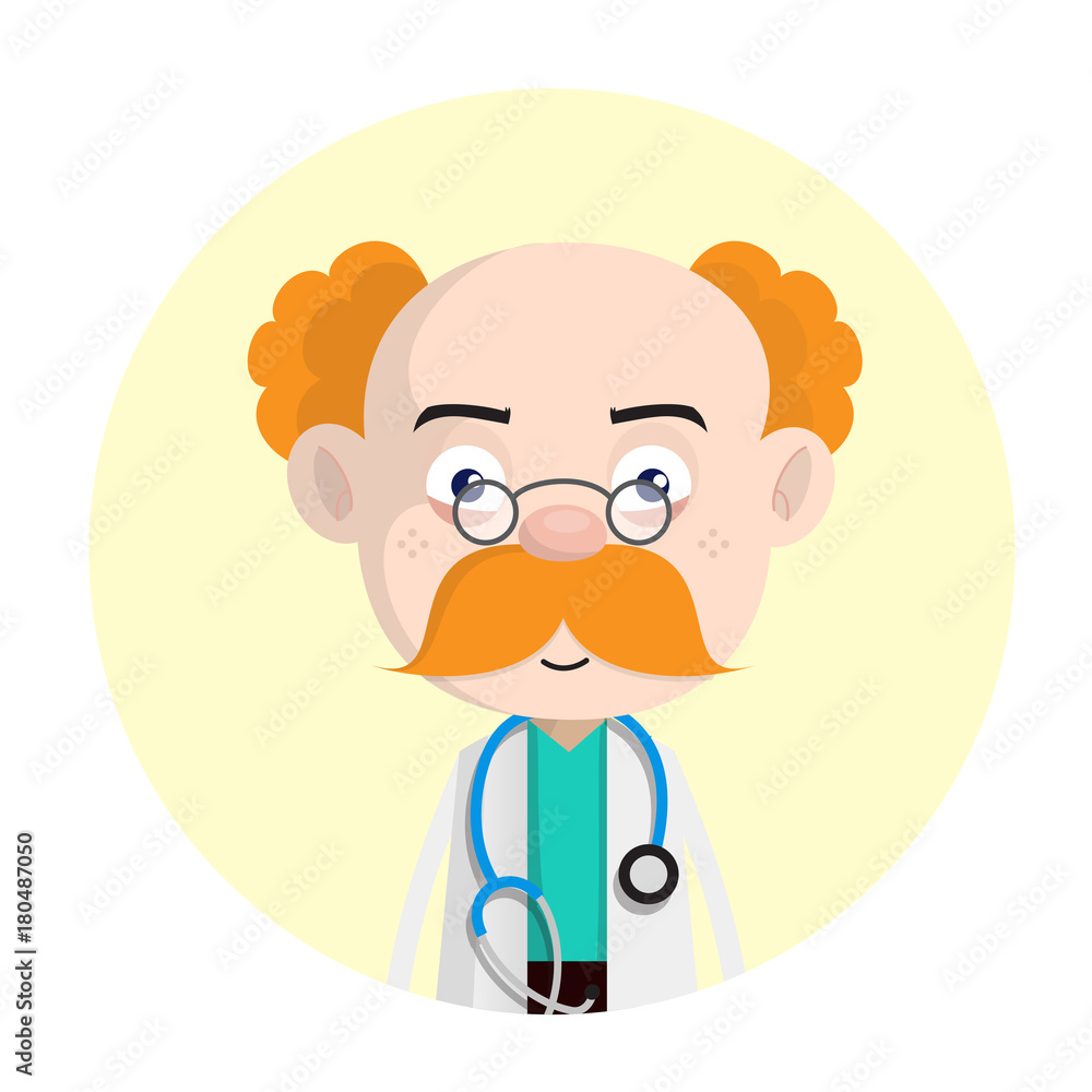 Worried Doctor Face Expression Vector Worried Doctor Face Expression Vector