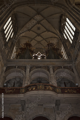 The inner balcony with the organ in the collection of St. Vitus