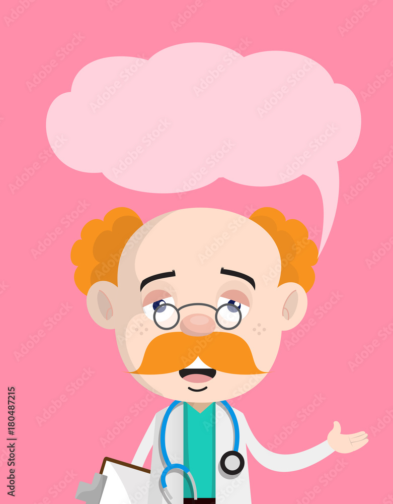 Pensive Doctor Hand Gesture with Speech Bubble Vector Pensive Doctor Hand Gesture with Speech Bubble Vector