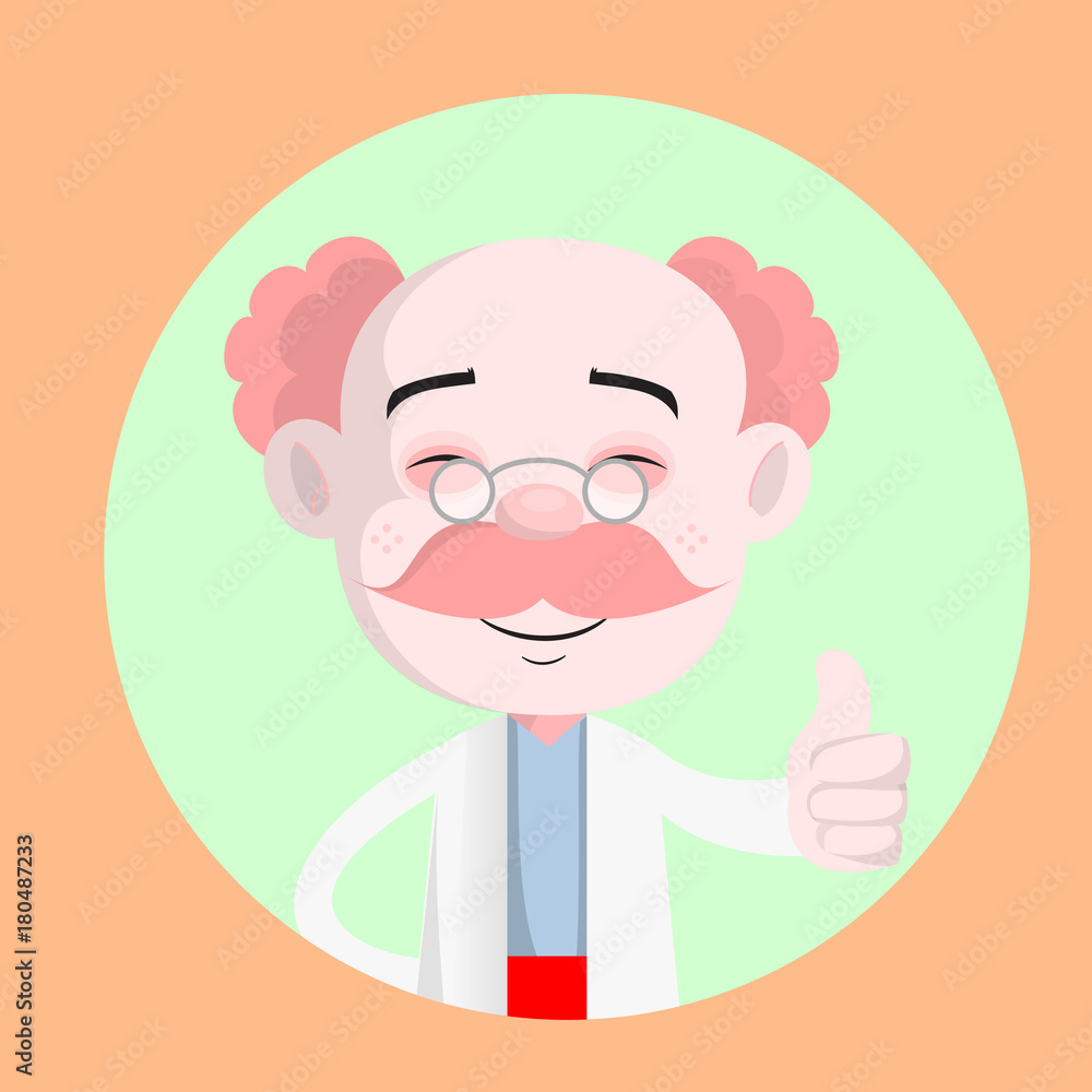 Smiling Forensic Pathologist Showing Thumbs Up Vector Smiling Forensic Pathologist Showing Thumbs Up Vector