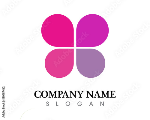 Vector - Butterfly conceptual simple  colorful icon. Logo. Vector illustration