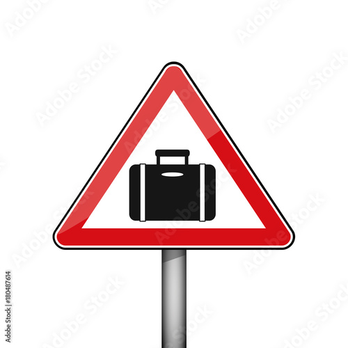 warnschild koffer
