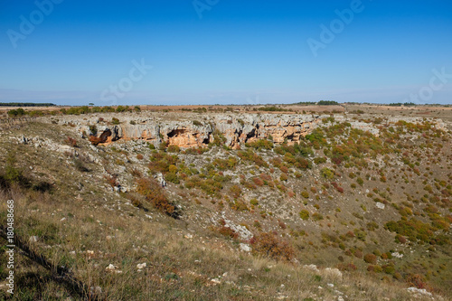 Biggest Apulian sinkhole called Pulo di Altamura. Italy