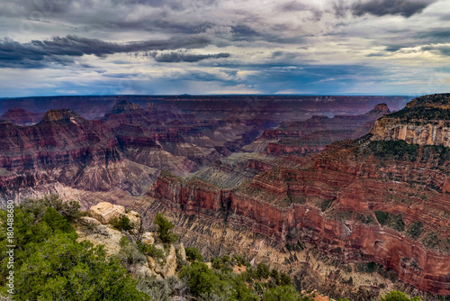 View across Grand Canyon North Rim Arizona