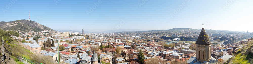 old district Tbilisi, top view