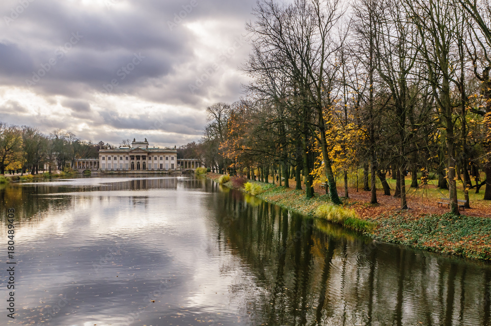 The Palace on the Water, a classicist palace in Warsaw's Royal Baths Park.