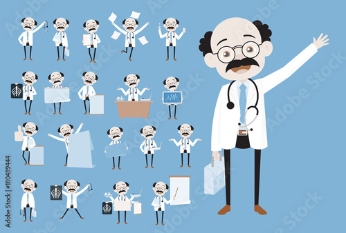 Comic Doctor Poses and Concepts Vintage Set
