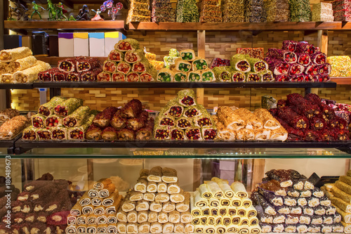 Traditional turkish sweets rahat lokum. Kemer Turkey