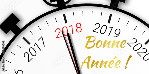 Bonne année ! - 2018 compte à rebours - chronomètre