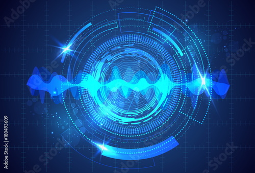 Abstract hud design, technology background. Futuristic scientific backdrop template