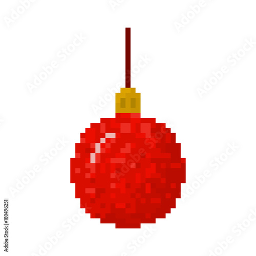 Pixel Christmas ball for games and applications